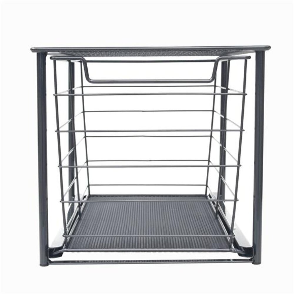 Large Stackable Slide-Out Drawer Organizer, Matte Black - Picture 2 of 7